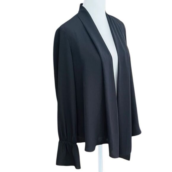 Revolve Three Eighty Two black long ruffle sleeved open style top size Medium. - Picture 7 of 8